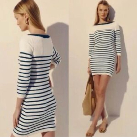 Reformation Dresses & Skirts - Reformation Navy and White Striped Mini Dress